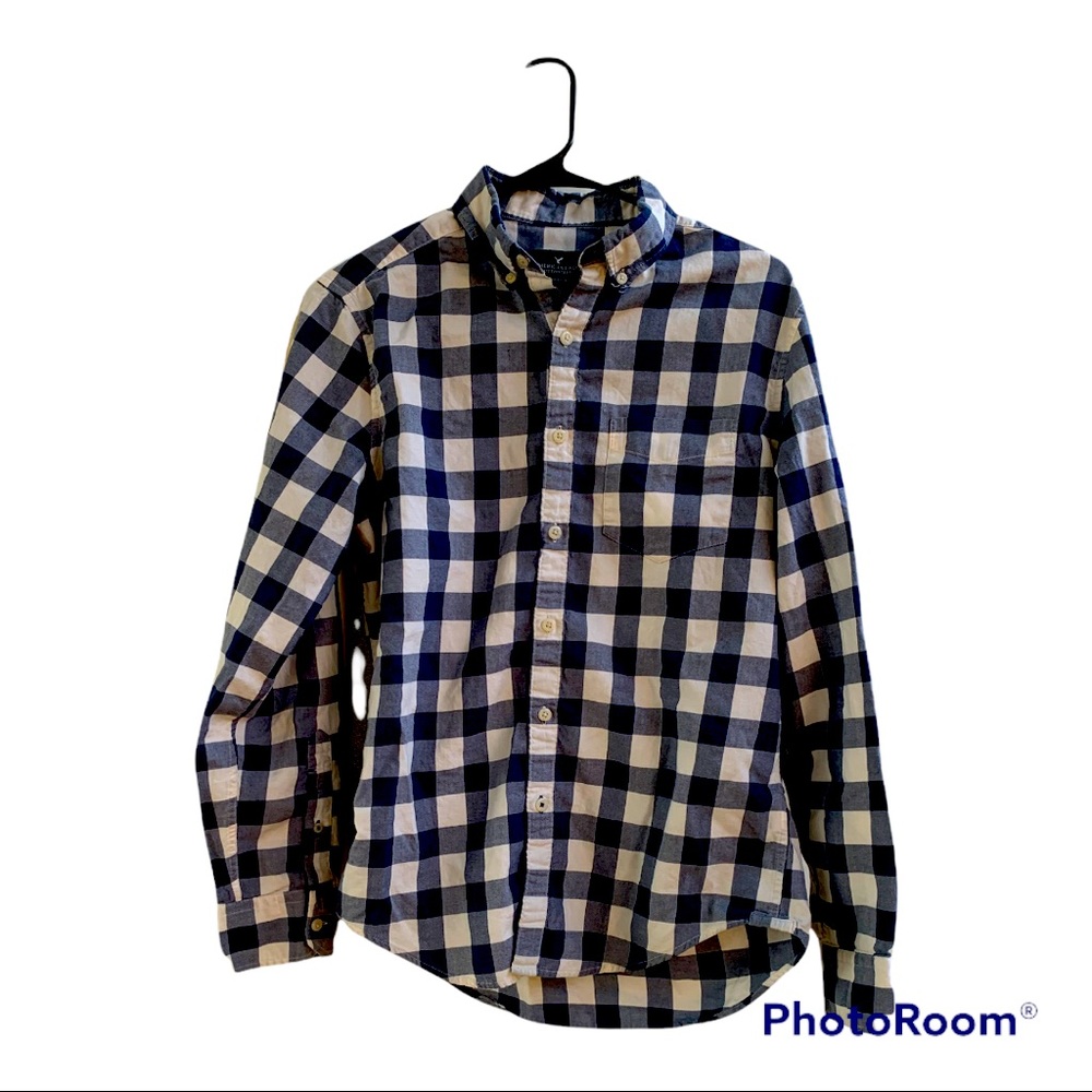 American Eagle Flannel! Blue Plaid- Women’s Flannel